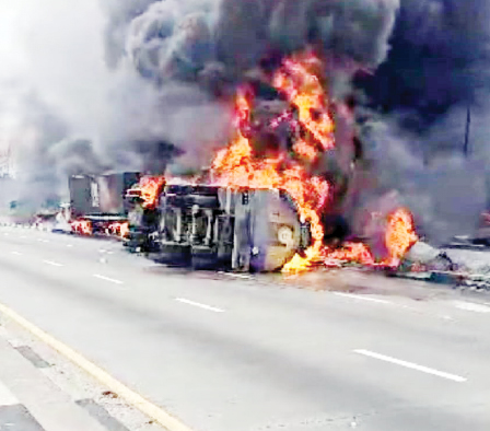 Diesel Tanker Explosion Rocks Lagos, Three Rescued Diesel Tanker Explosion