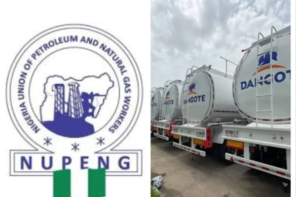 NUPENG and Dangote logo